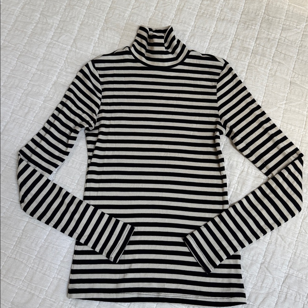 H&M Striped Turtleneck